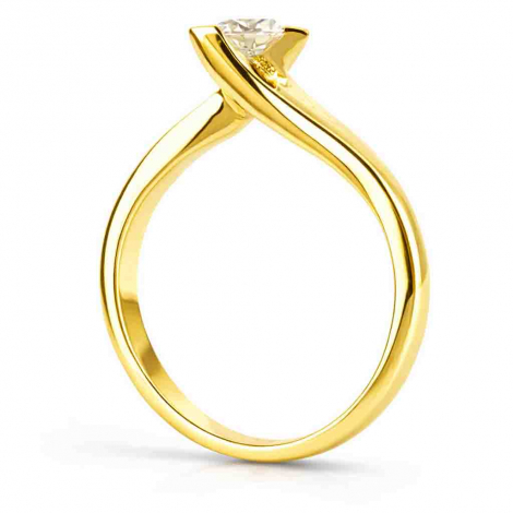 Bague or solitaire