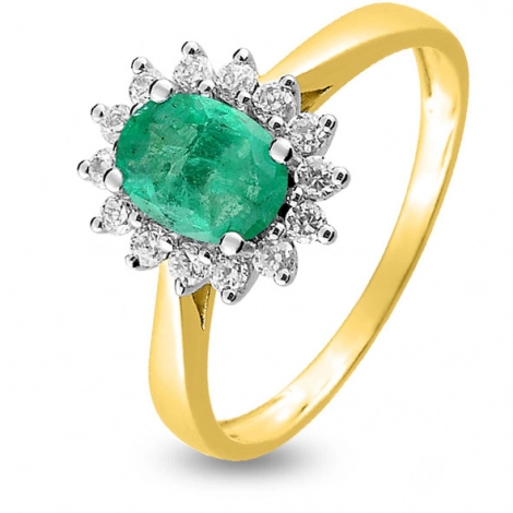 Bague oxyde et Emeraude