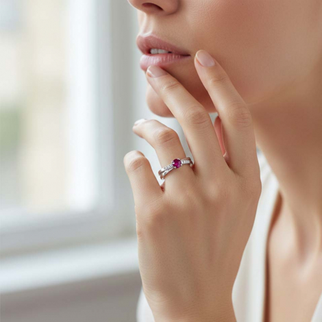 Bague oxyde et Rubis