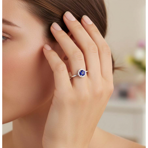Bague oxyde et Saphir