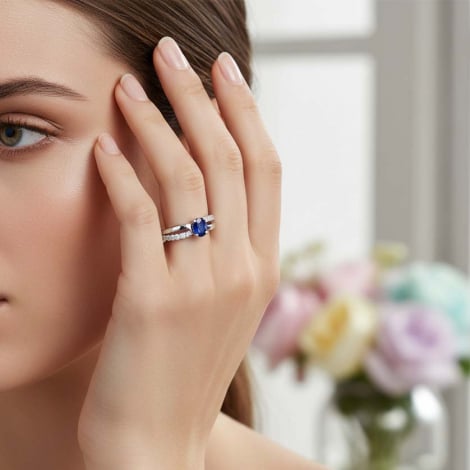 Bague oxyde et Saphir