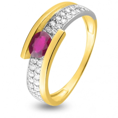 Bague oxydes et Rubis