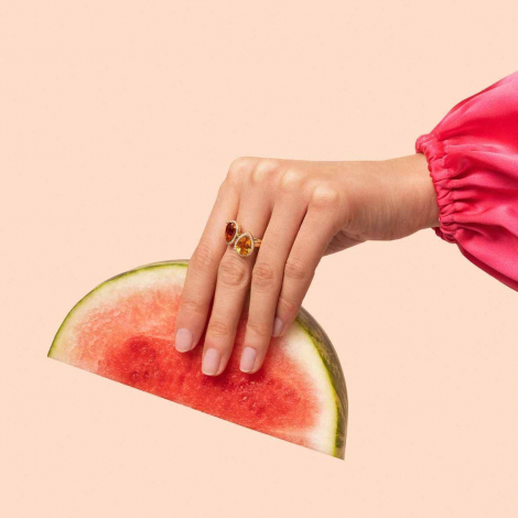 Bague Pridot et diamants - One More