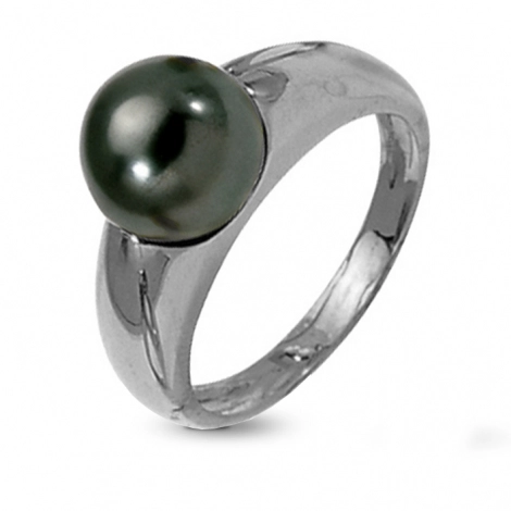 Bague Tahiti  9 mm en or blanc
