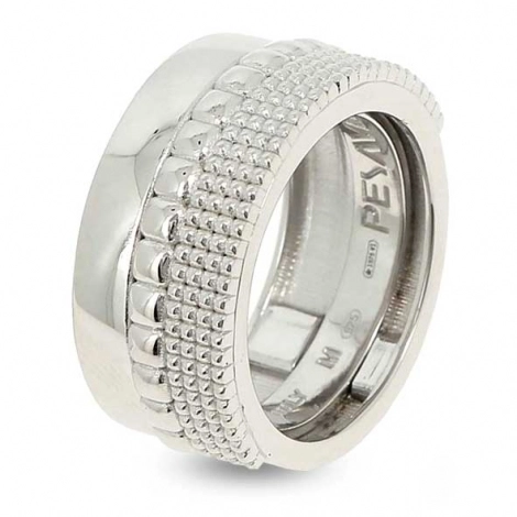 Bague Pesavento Bandeau Pixel Argent