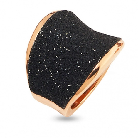 Bague Pesavento Polvere di Sogni Rose et noir