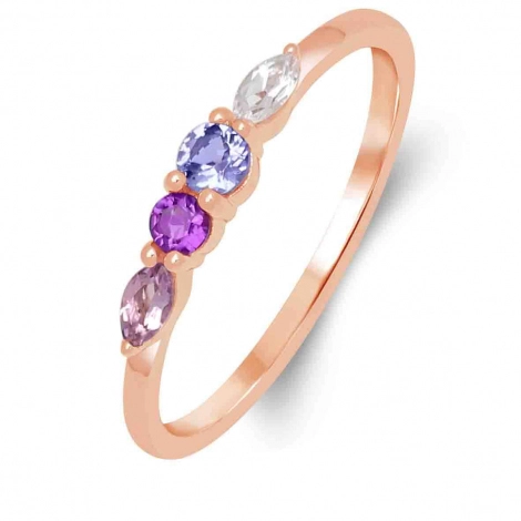 Bague Amthyste - Tanzanite - Topaze 