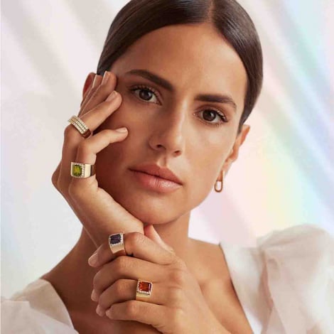 Bague Lolite et diamants