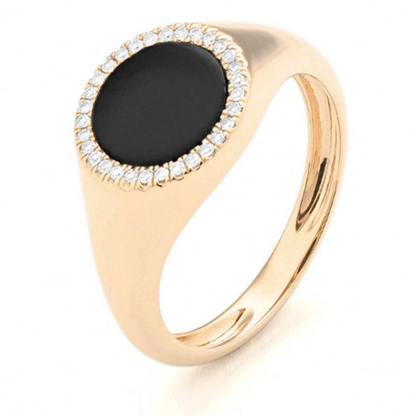 Bague Onyx et Diamants