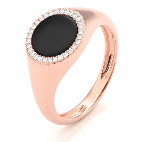 Bague Onyx et Diamants