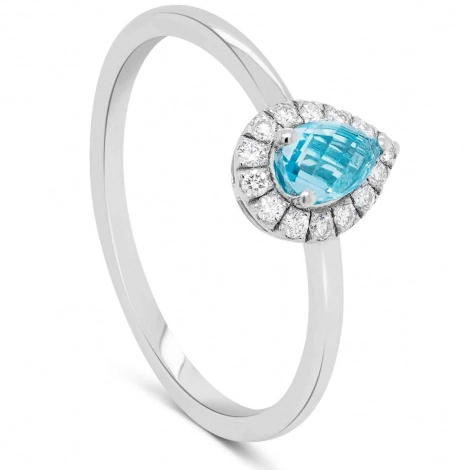Bague Topaze Bleue