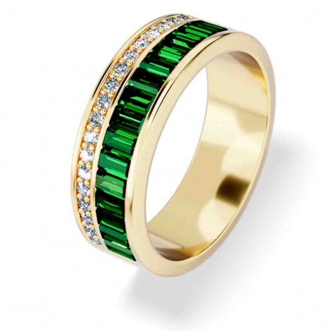 Bague Tsavorite et Diamants � combiner