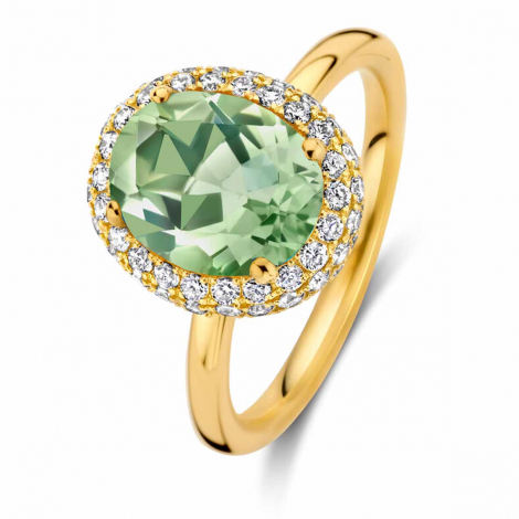 Bague Prasiolite et diamants - One More