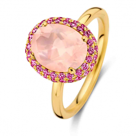 Bague quartz rose et saphir rose - One More