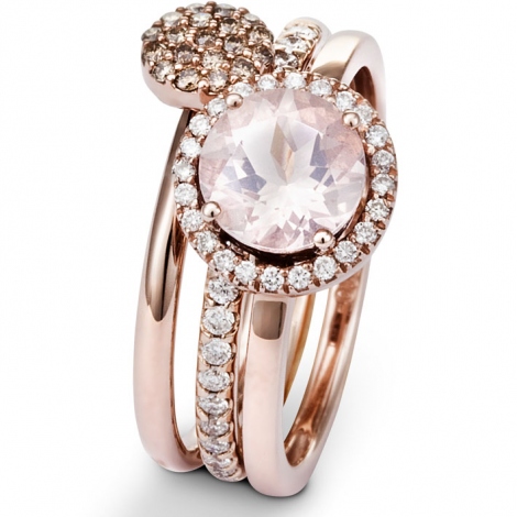 Bague Quartz rose One More - Etna