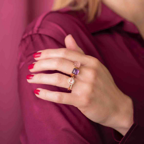 Bague Quartz rose One More - Etna