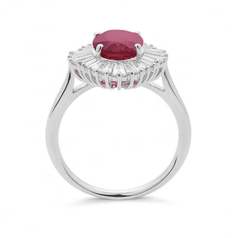 Bague Rubellite et Diamants