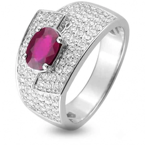 Bague Rubis et diamants