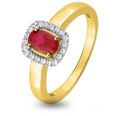 Bague Rubis et diamants
