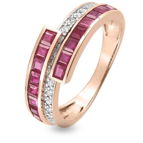 Bague Rubis et Diamants