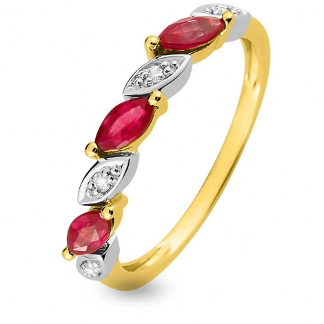 Bague Rubis et Diamants