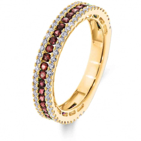 Bague Rubis et Diamants