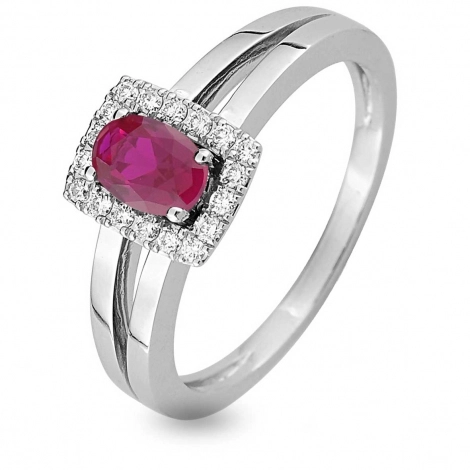 Bague Rubis et Diamants
