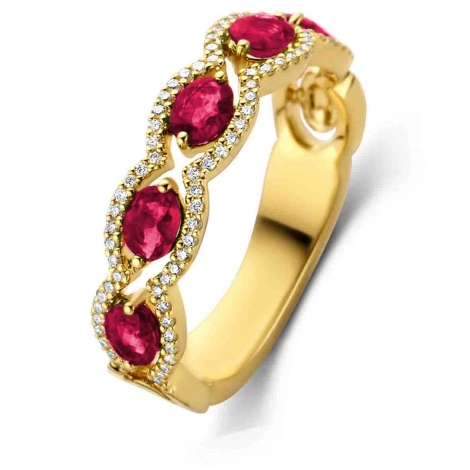 Bague Rubis et Diamants