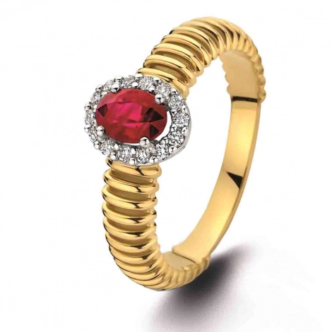 Bague Rubis et diamants