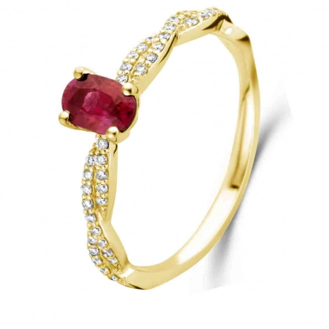 Bague Rubis et Diamants