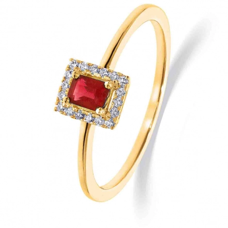 Bague Rubis et Diamants