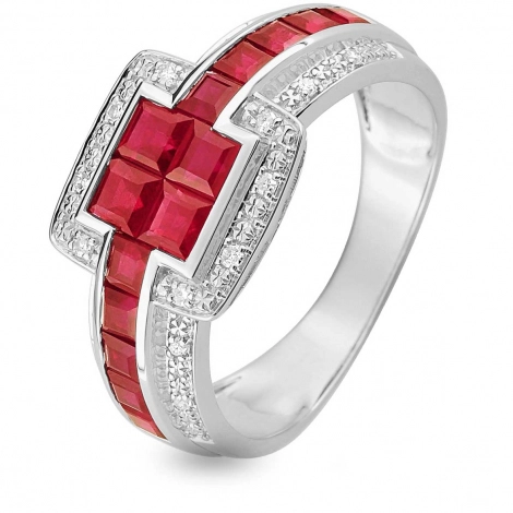Bague Rubis et Diamants