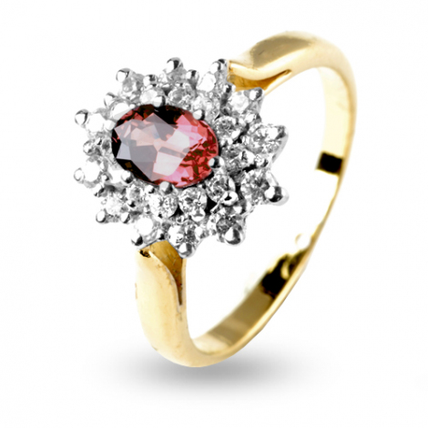 Bague rubis et diamants