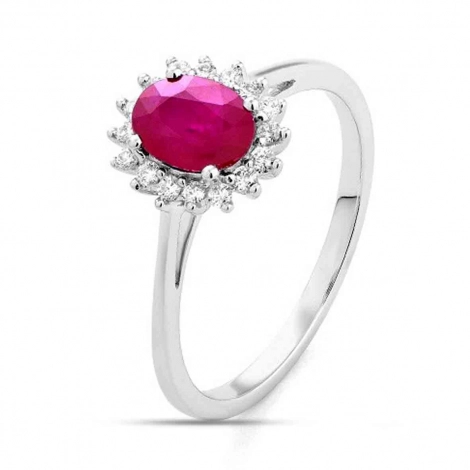 Bague Rubis et diamants