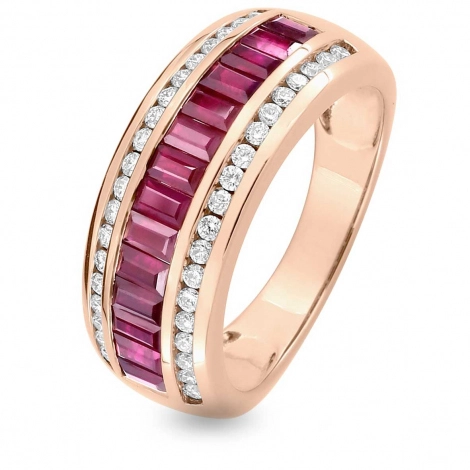 Bague Rubis et Diamants