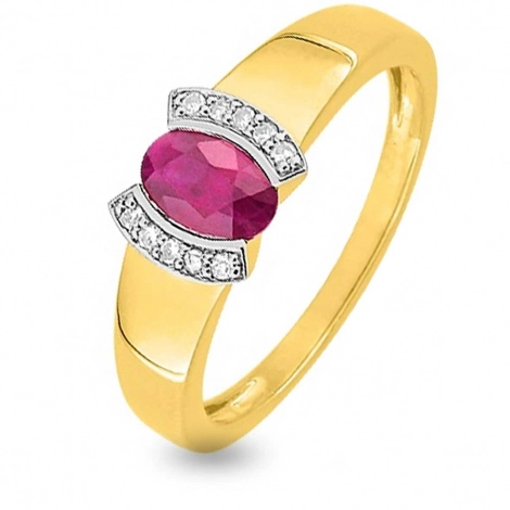 Bague Rubis et Diamants