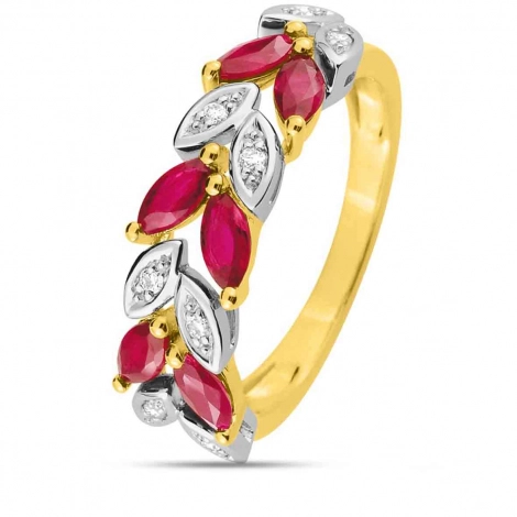 Bague Rubis et Diamants