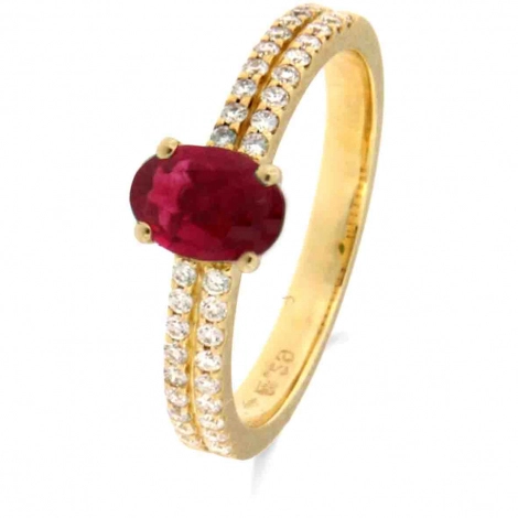 Bague Rubis et Diamants