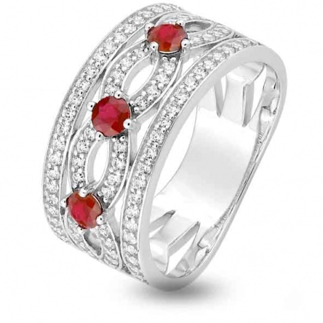 Bague Rubis et Diamants