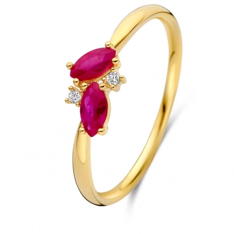 Bague Rubis et Diamants