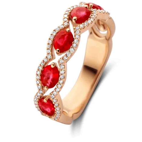 Bague Rubis et Diamants