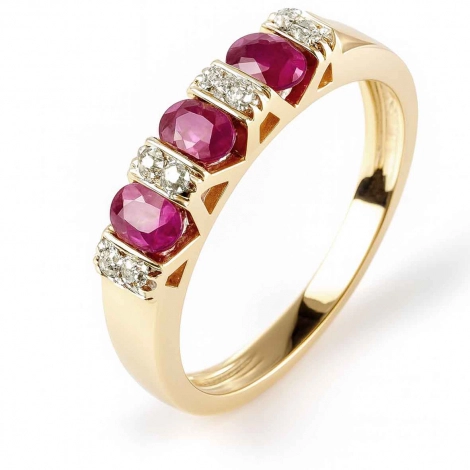 bague rubis et diamants