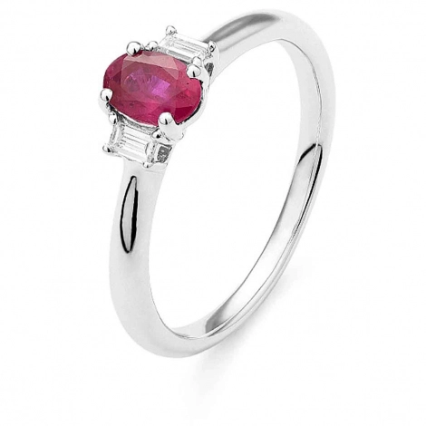Bague Rubis et diamants
