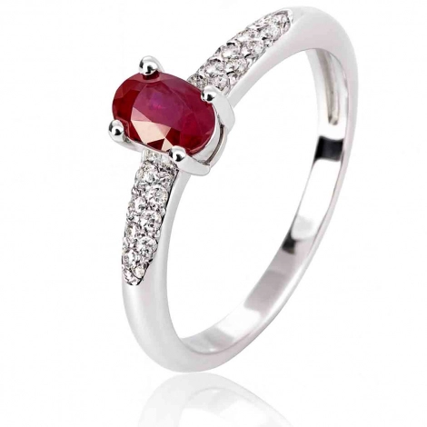 Bague rubis et Diamants