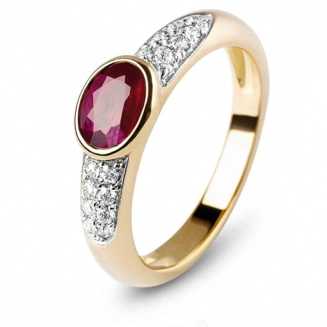 Bague rubis et Diamants