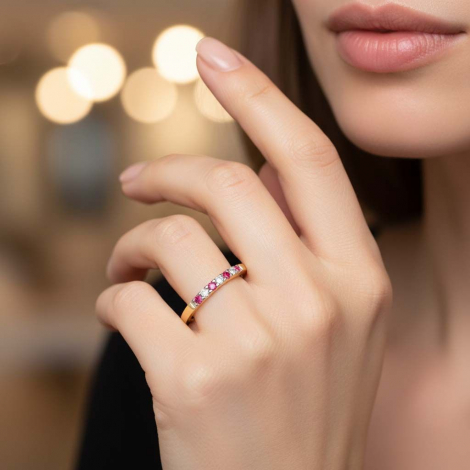 Bague Rubis et Diamants