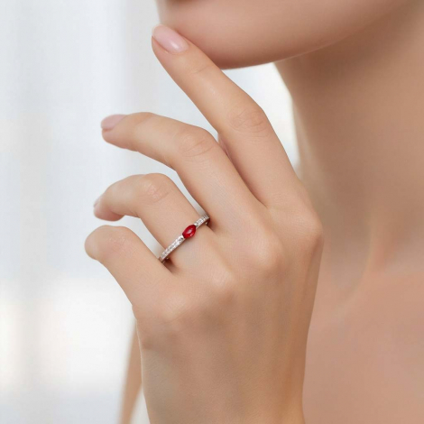 Bague Rubis et diamants