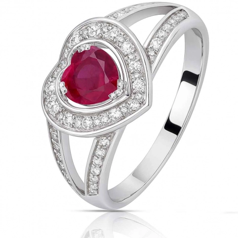 bague rubis et diamants