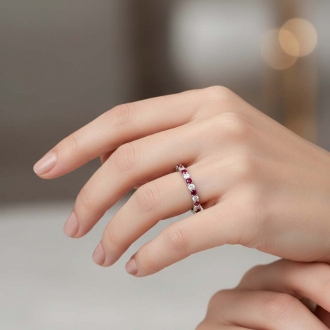 Bague Rubis et Diamants