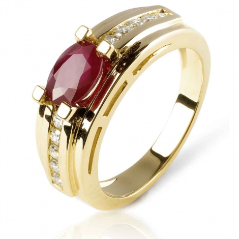 bague rubis et diamants